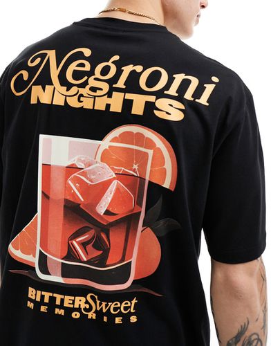 T-shirt oversize à imprimé Negroni au dos - Only & Sons - Modalova