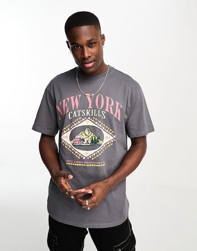 T-shirt oversize avec imprimé New York sur la poitrine - Only & Sons - Modalova