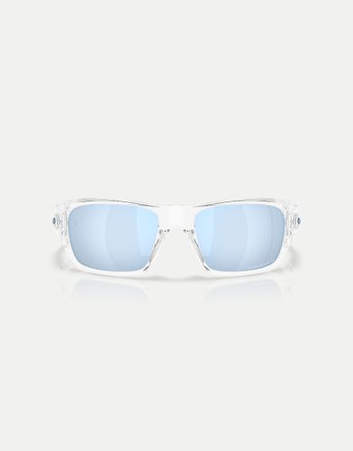 Masseter - Lunettes de soleil rectangulaires  verres miroir polariss bleus - poli - Oakley - Modalova
