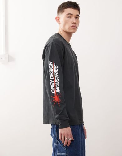 T-shirt  manches longues et logo Design Industries - vintage - Obey - Modalova