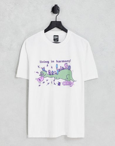 T-shirt épais à inscription Living in Harmony - Obey - Modalova