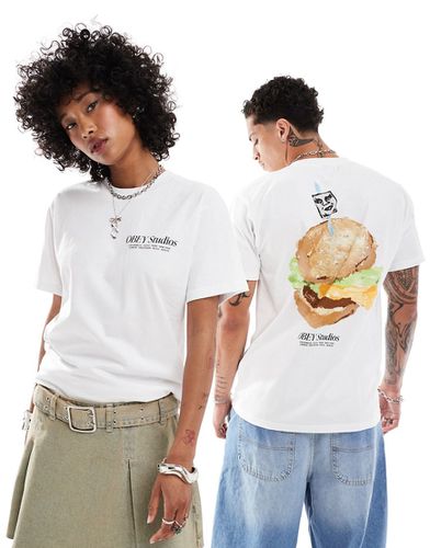 T-shirt unisexe à imprimé hamburger - Obey - Modalova