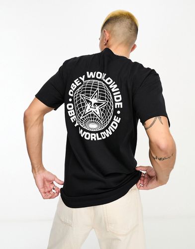 Worldwide - T-shirt à motif globe - Obey - Modalova