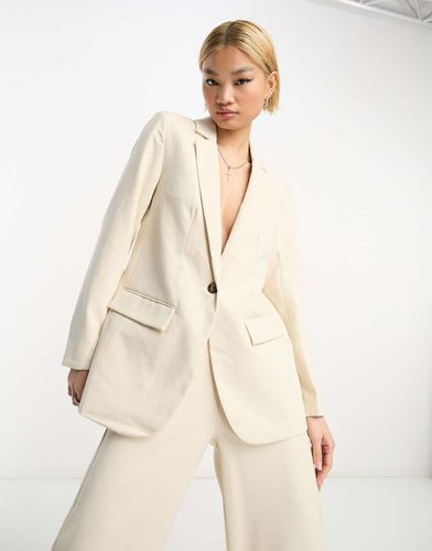 Blazer ajusté d'ensemble - Beige - Object - Modalova