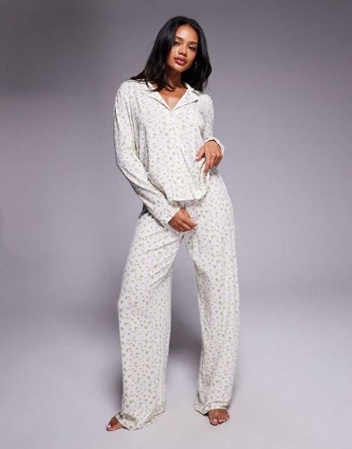 Pantalon ample d'ensemble de pyjama  imprim citrons - Oh Polly - Modalova