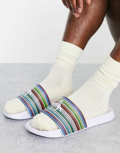 Claquettes avec logo - Rayures multicolores - Original Penguin - Modalova