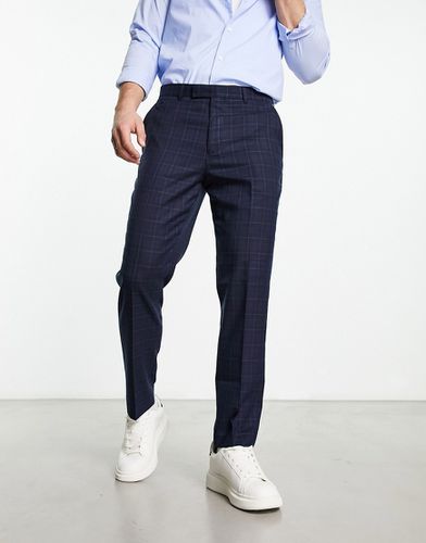 Pantalon élégant coupe slim courte à carreaux - Bleu - Original Penguin - Modalova
