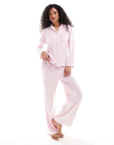 Ensemble de pyjama en velours ultra doux à revers - pastel - Loungeable - Modalova