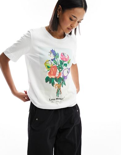 T-shirt à imprimé roses - Love Moschino - Modalova