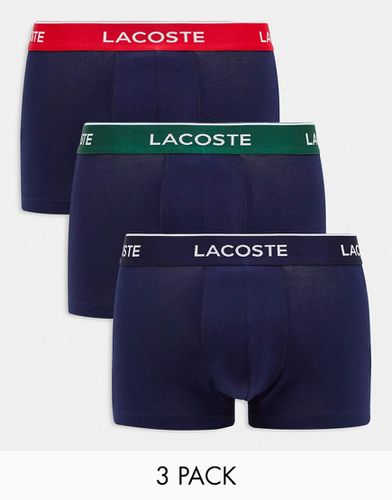 Essentials - Lot de 3 boxers à taille contrastante - Lacoste - Modalova