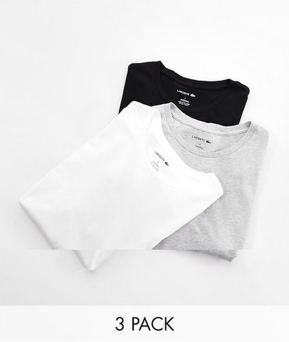 Loungewear Essentials - Lot de 3 t-shirts - Noir/blanc/gris - Lacoste - Modalova