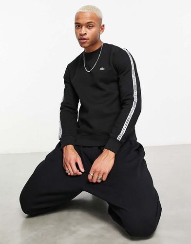 Sweat avec bande à logo - Noir - Lacoste - Modalova