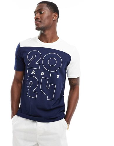 T-shirt à inscription Paris 2024 » - Bleu nuit - Le Coq Sportif - Modalova