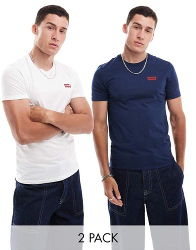 Lot de 2 t-shirts à logo - Blanc/bleu marine - Levi's - Modalova