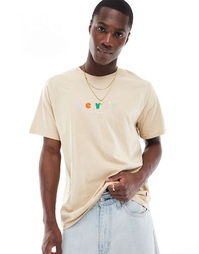 T-shirt avec logo multicolore au centre - Beige - Levi's - Modalova