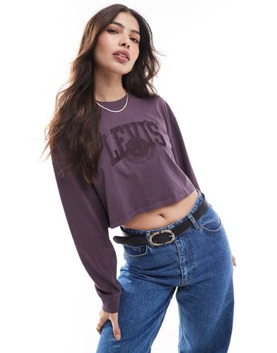 T-shirt crop top à logo ton sur ton style université - Levi's - Modalova