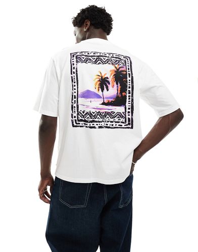 T-shirt décontracté à manches mi-longues et à imprimé paysage, palmier au dos et logo - Levi's - Modalova