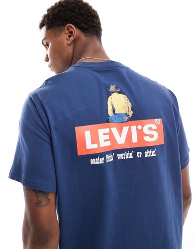 T-shirt décontracté avec cowboy et logo encadré au dos - Levi's - Modalova