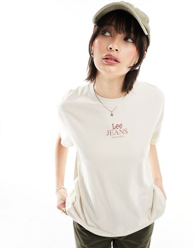 T-shirt avec logo sur la poitrine - Écru - Lee - Modalova