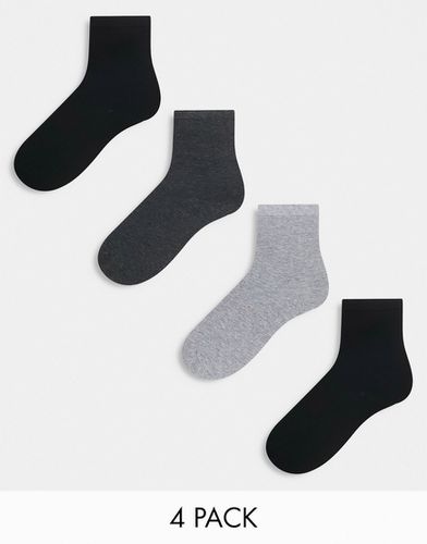 Lot de 4 paires de chaussettes - Gris/noir - Lindex - Modalova