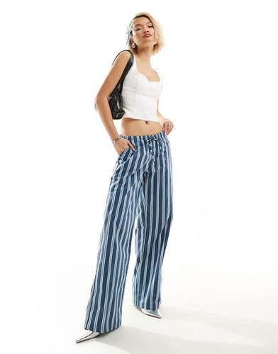 Pantalon rayé ample - Bleu/blanc - Motel - Modalova