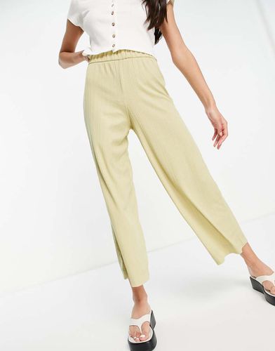 Cilla - Pantalon d'ensemble large et côtelé - Kaki clair - Monki - Modalova