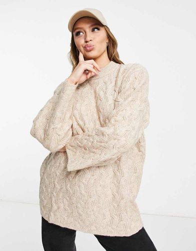 Pull en maille - Beige - Monki - Modalova