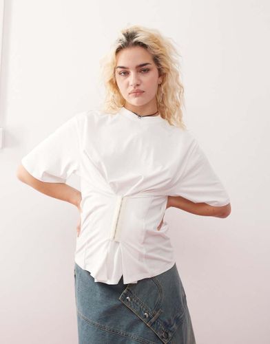 T-shirt oversize à taille corsetée - Monki - Modalova