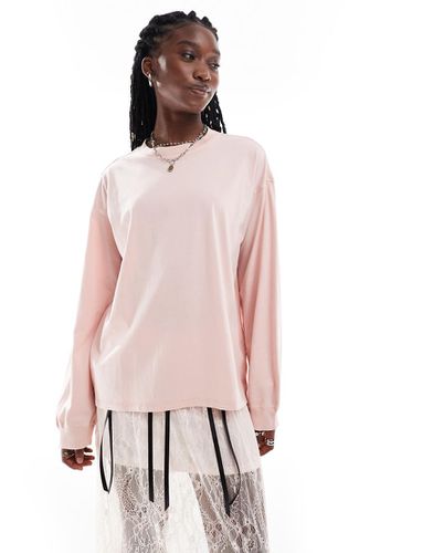 Top oversize épais à manches longues - Pêche délavé - Monki - Modalova