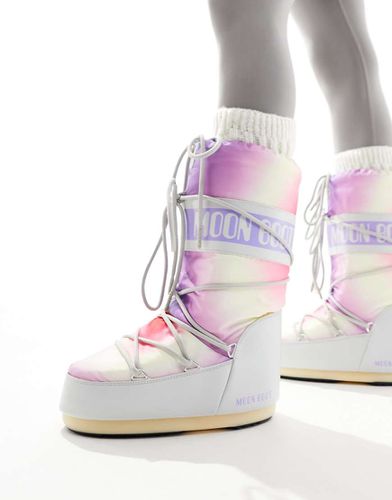 Bottes de neige montantes effet tie-dye - Pastel - Moon Boot - Modalova