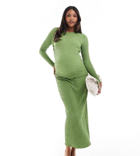 Mamalicious - Jupe longue d'ensemble de grossesse en jersey texturé - Mama.licious - Modalova