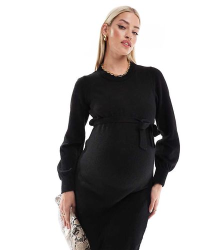 Mamalicious - Robe de grossesse courte en maille avec ceinture - Mama.licious - Modalova