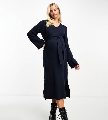 Mamalicious - Robe portefeuille mi-longue en maille - Mama.licious - Modalova