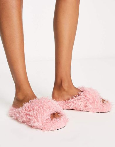 Chaussons duveteux à brides croisées - Mango - Modalova