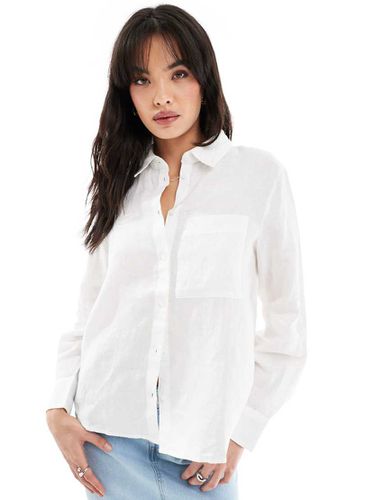 Mango - Chemise en lin - Blanc - Mango - Modalova