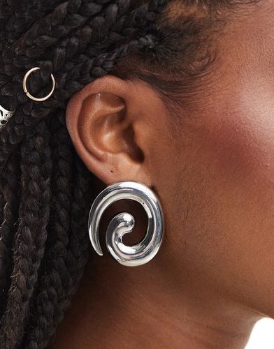 Boucles d'oreilles torsadées en métal - Mango - Modalova