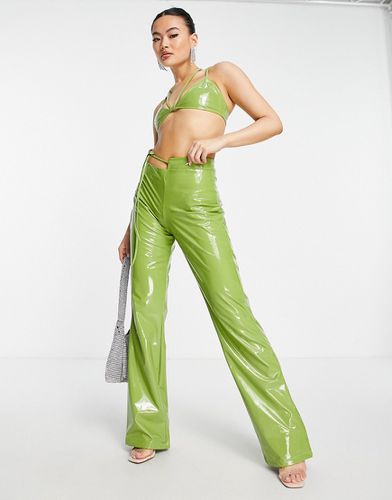 Pantalon d'ensemble en vinyle - Olive - Missyempire - Modalova