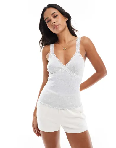 Caraco ctel avec bordures dentelle - clair - Miss Selfridge - Modalova