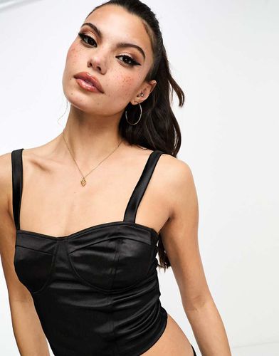 Brassière style corset en satin - Miss Selfridge - Modalova