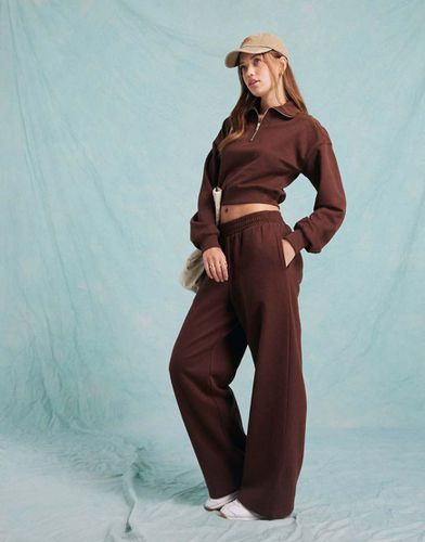 Pantalon de jogging large d'ensemble - Chocolat - Miss Selfridge - Modalova