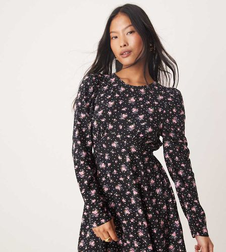 Robe courte à empiècement avec imprimé - Miss Selfridge Petite - Modalova