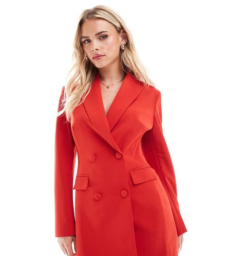 Robe blazer à taille ajustée - Rouge - Miss Selfridge Petite - Modalova