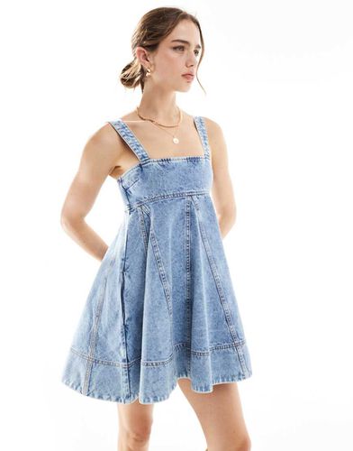 Robe babydoll en jean - délavé - Miss Selfridge - Modalova