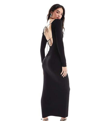 Robe longue dos nu avec liens noués - Miss Selfridge - Modalova