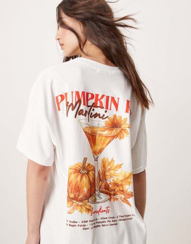 T-shirt oversize à imprimé Pumpkin Pie Martini - Miss Selfridge - Modalova