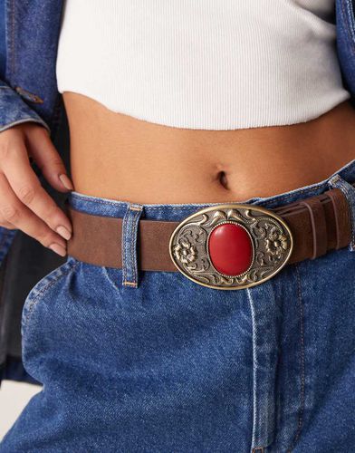 Ceinture vintage avec pierre rouge - My Accessories - Modalova