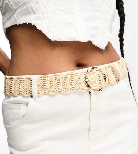 My Accessories London Curve - Ceinture en rotin tressé - Naturel - My Accessories Curve - Modalova