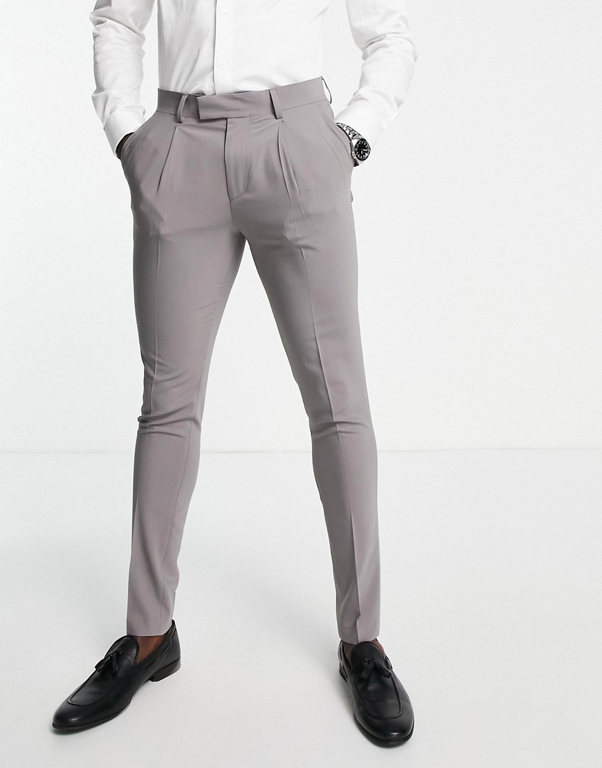 Tower Hill - Pantalon de costume ultra ajusté en laine mélangée peignée stretch - Noak - Modalova