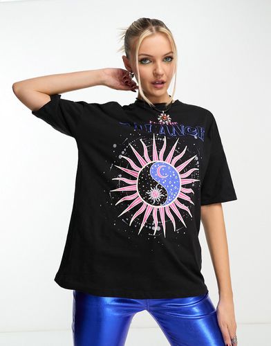 T-shirt à motif zodiaque et inscription Find the Balance - Noir - Noisy May - Modalova