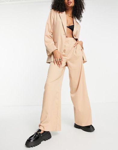 NA-KD - Pantalon large d'ensemble avec poche caur - Beige - Nakd - Modalova